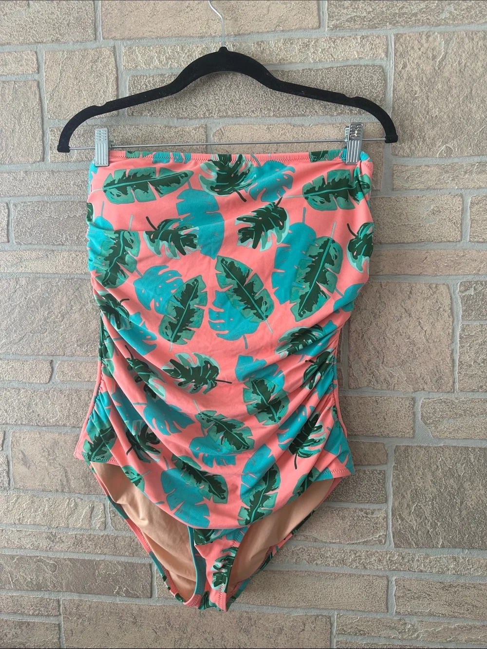 J.CREW FACTORY Printed strapless one-piece swimsuit Like New - Picture 2 of 8